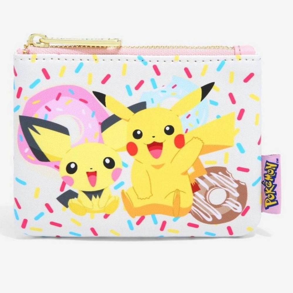 Loungefly Pokemon Pichu and Pikachu donuts coin purse